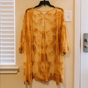 NEW WITH TAGS gorgeous mustard boho kimono